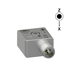 A stainless steel AC949 class 1, division 2 triaxial condition monitoring sensor engraved with the CTC line logo, product number, serial number, and hazardous area certification markings.